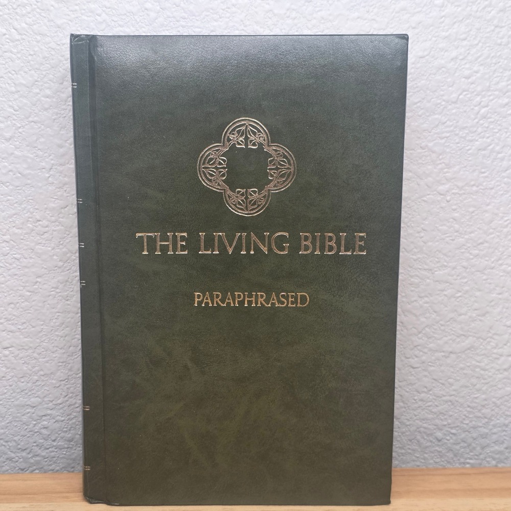 The Living Bible Paraphrased Green Hardcover 56th Printing 1982 Tyndale